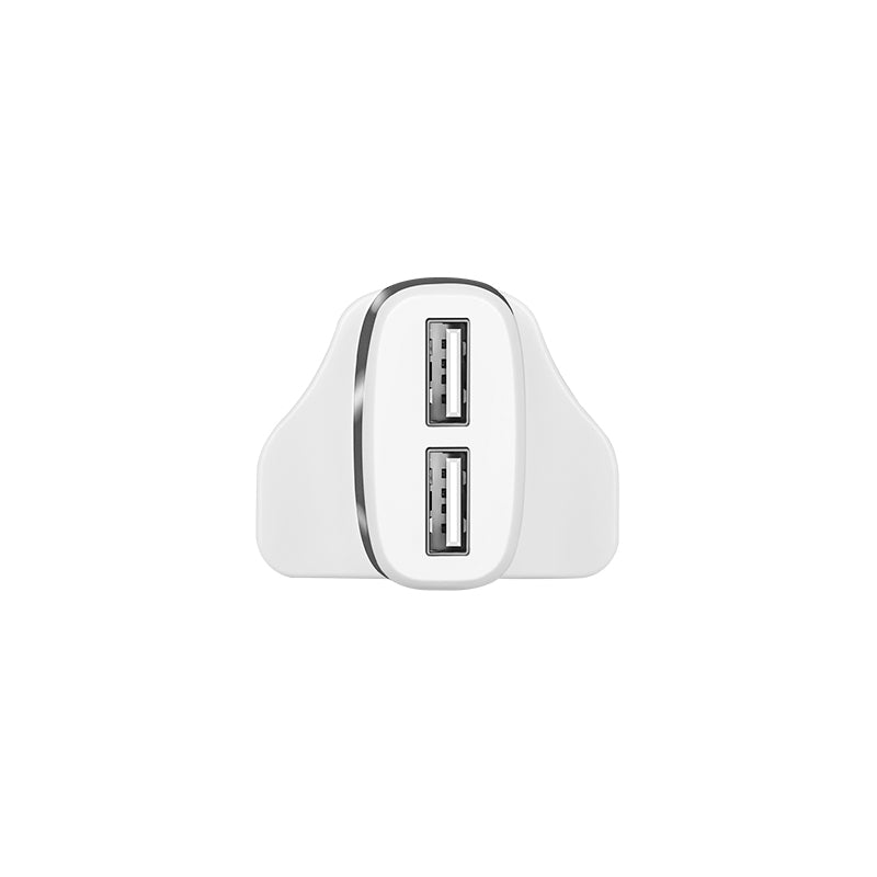 Wall charger “C12B Smart” UK plug dual USB charging adapter