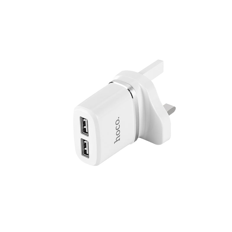 Wall charger “C12B Smart” UK plug dual USB charging adapter