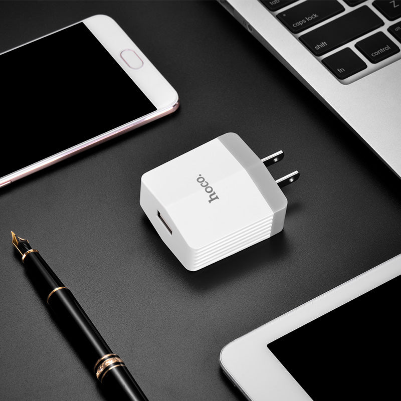 Wall charger “C13A” US plug single USB charging adapter
