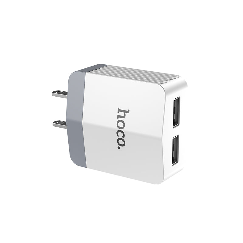 Wall charger “C13B” US plug dual USB charging adapter