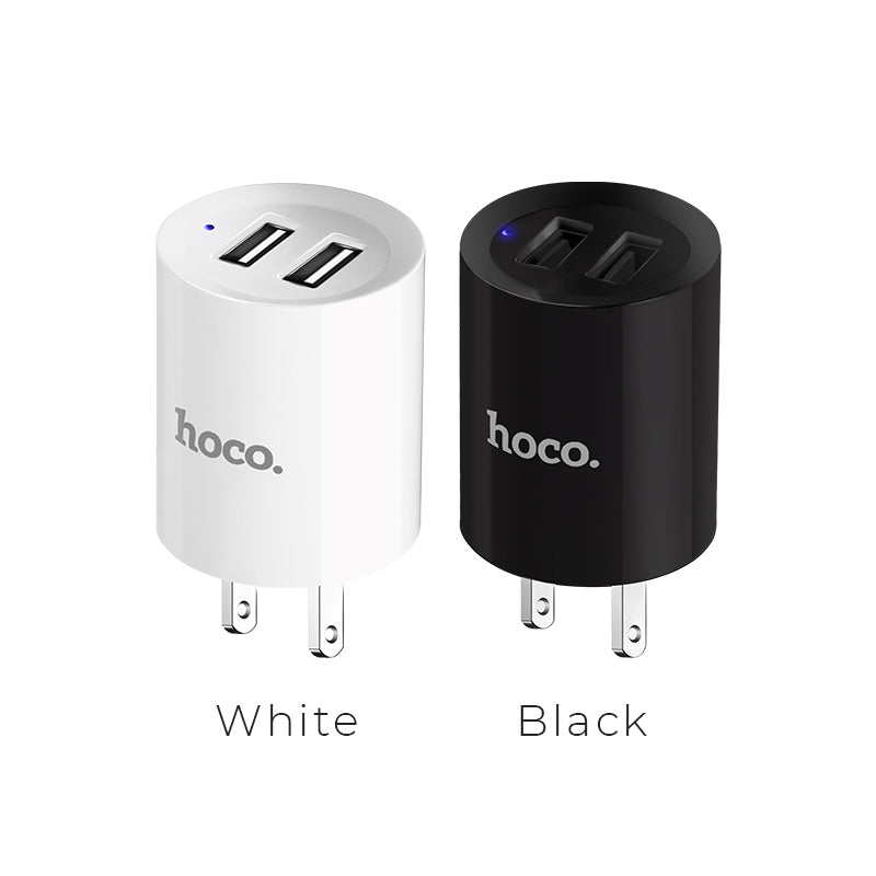 Wall charger “C14 Elite” US plug dual USB LED indicator