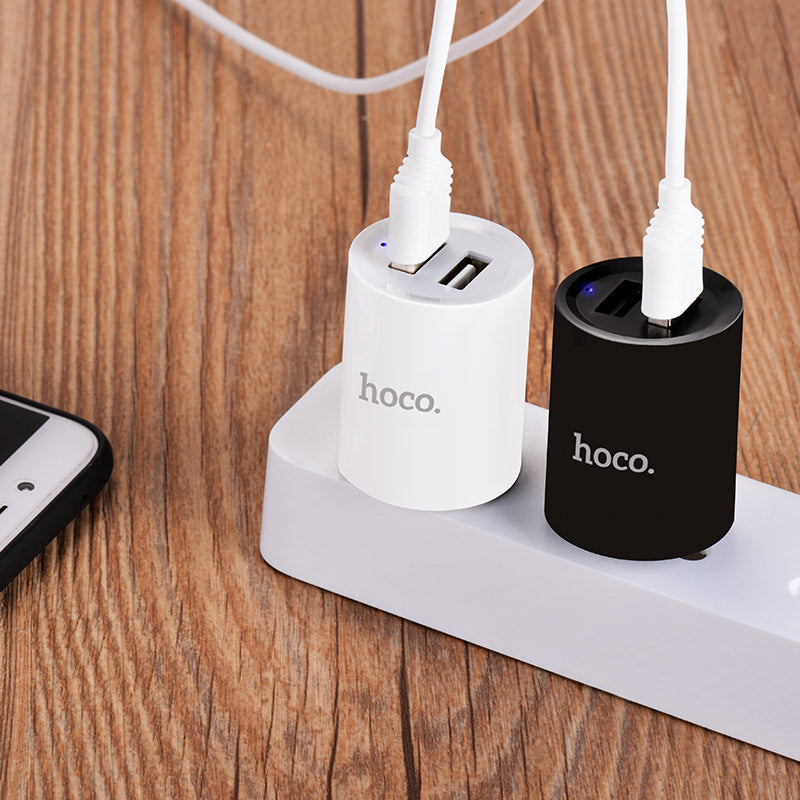 Wall charger “C14 Elite” US plug dual USB LED indicator