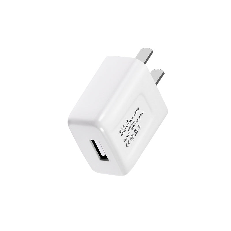 Wall charger “C2” CN plug single USB charging adapter