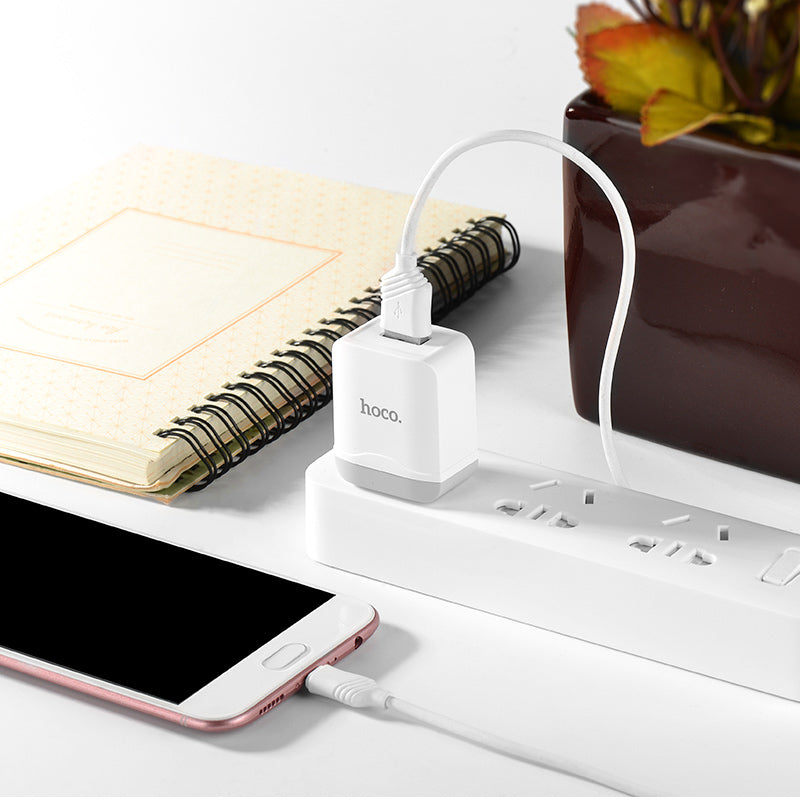 Wall charger “C22 Little superior” US plug single USB set with cable