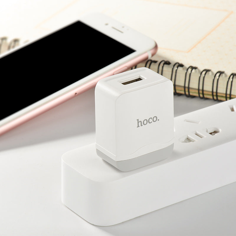 Wall charger “C22 Little superior” US plug single USB set with cable