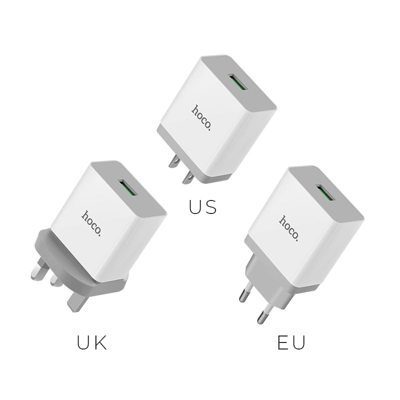 Wall charger “C24 Bele” QC3.0 single USB quick charging