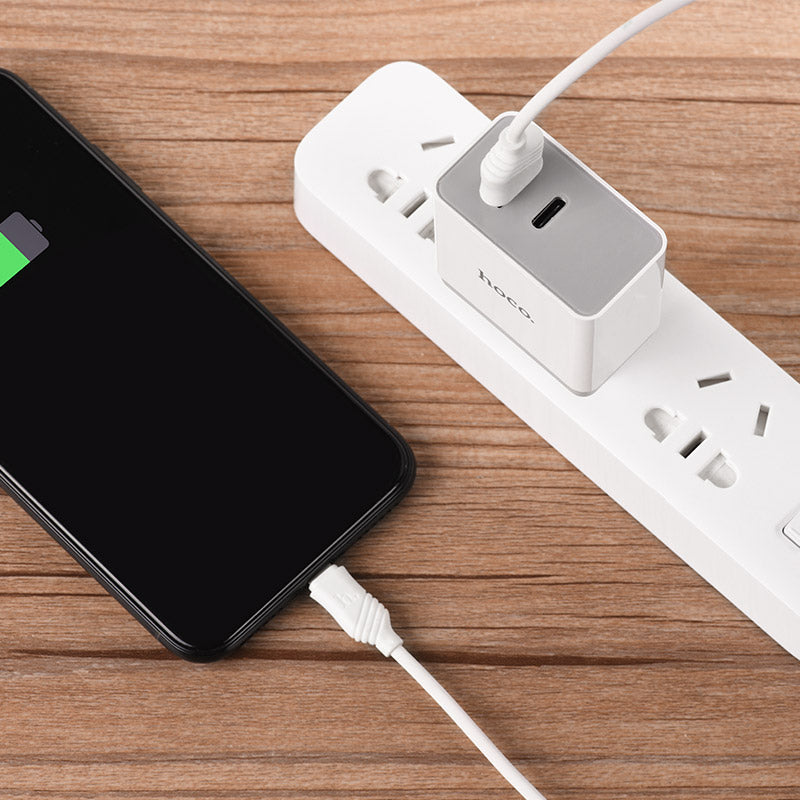 Wall charger “C24A Bele” QC3.0 USB-A & USB-C output quick charging