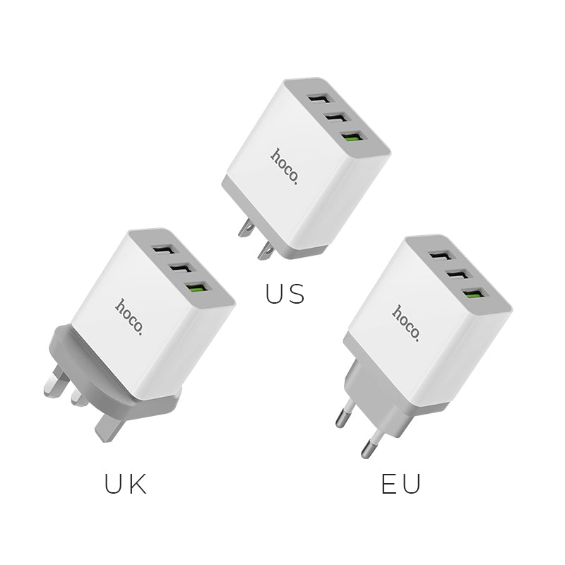 Wall charger “C24B Bele” QC3.0 three USB quick charging