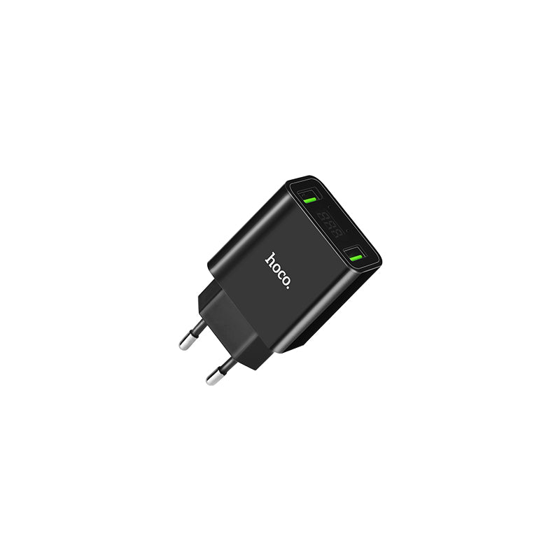 Wall charger “C25A Cool” EU plug dual USB LED display