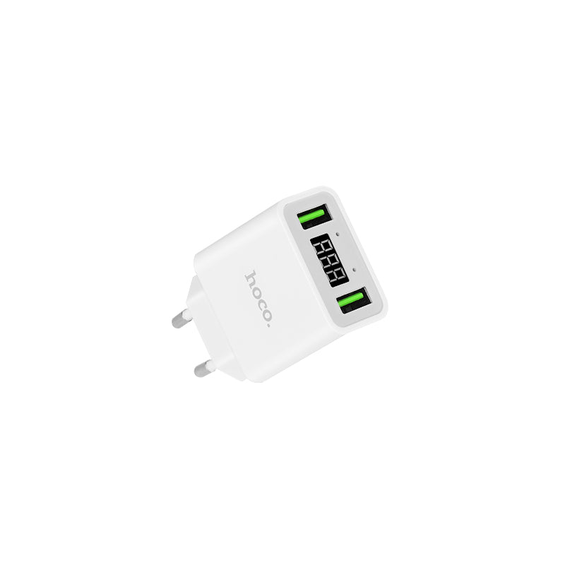 Wall charger “C25A Cool” EU plug dual USB LED display
