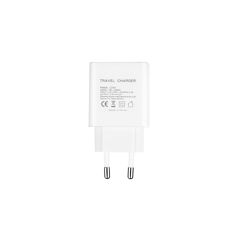 Wall charger “C25A Cool” EU plug dual USB LED display