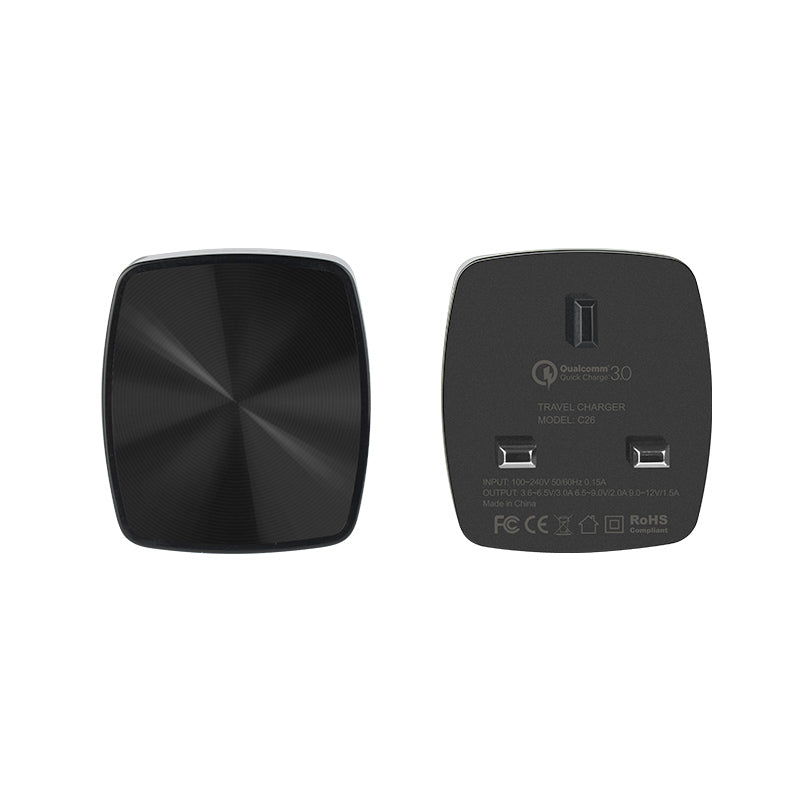 Wall charger “C26 Mighty power” QC3.0 single USB charging adapter
