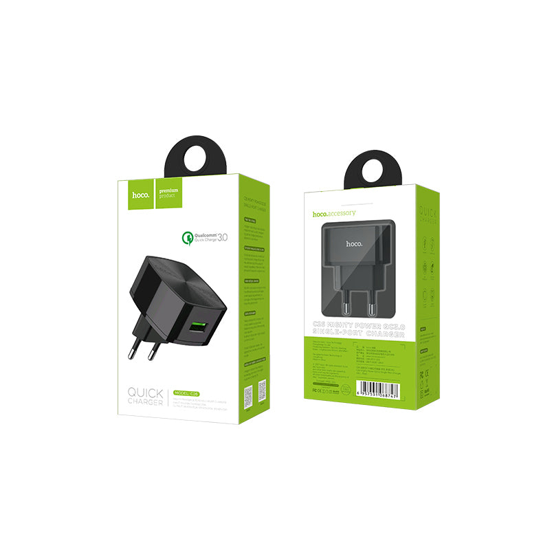 Wall charger “C26 Mighty power” QC3.0 single USB charging adapter