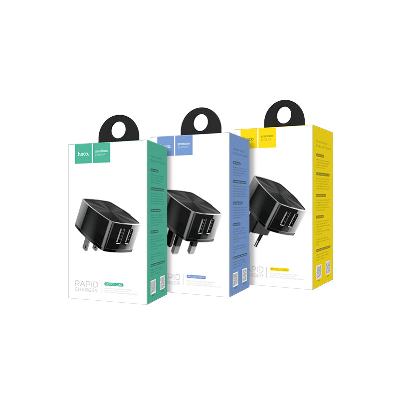Wall charger “C26A Mighty power” dual USB charging adapter