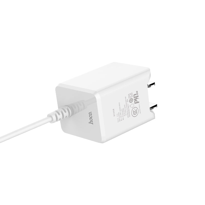Wall charger “C31 PD” adapter with built-in Lightning cable