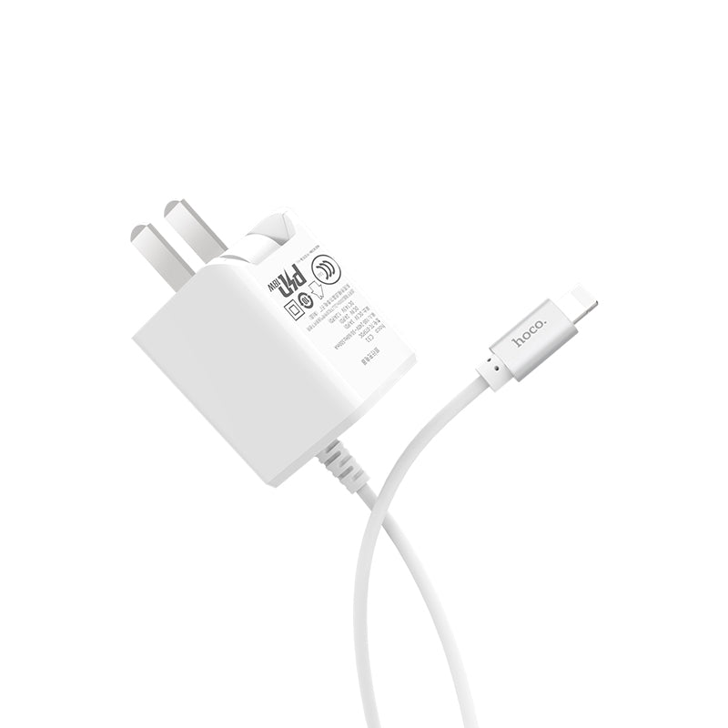 Wall charger “C31 PD” adapter with built-in Lightning cable