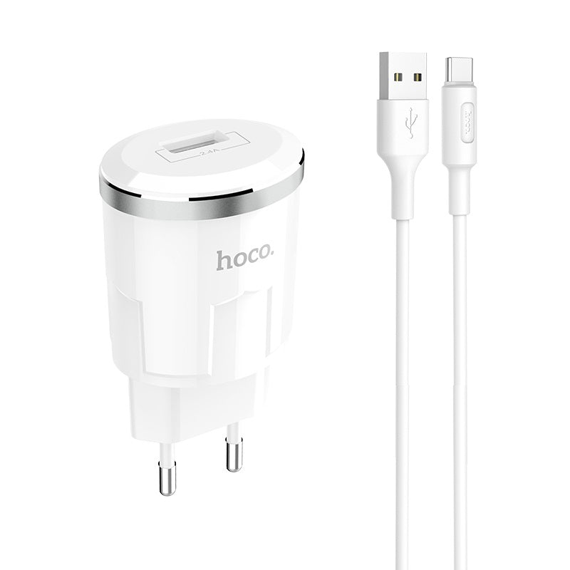 Wall charger “C37A Thunder power” EU single USB charging adapter