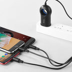 Wall charger “C44 Plentiful” US charging adapter with built-in wire