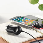 Wall charger “C44 Plentiful” US charging adapter with built-in wire