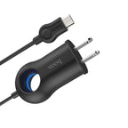 Wall charger “C44 Plentiful” US charging adapter with built-in wire
