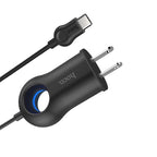 Wall charger “C44 Plentiful” US charging adapter with built-in wire