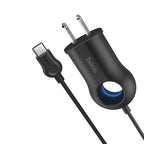 Wall charger “C44 Plentiful” US charging adapter with built-in wire