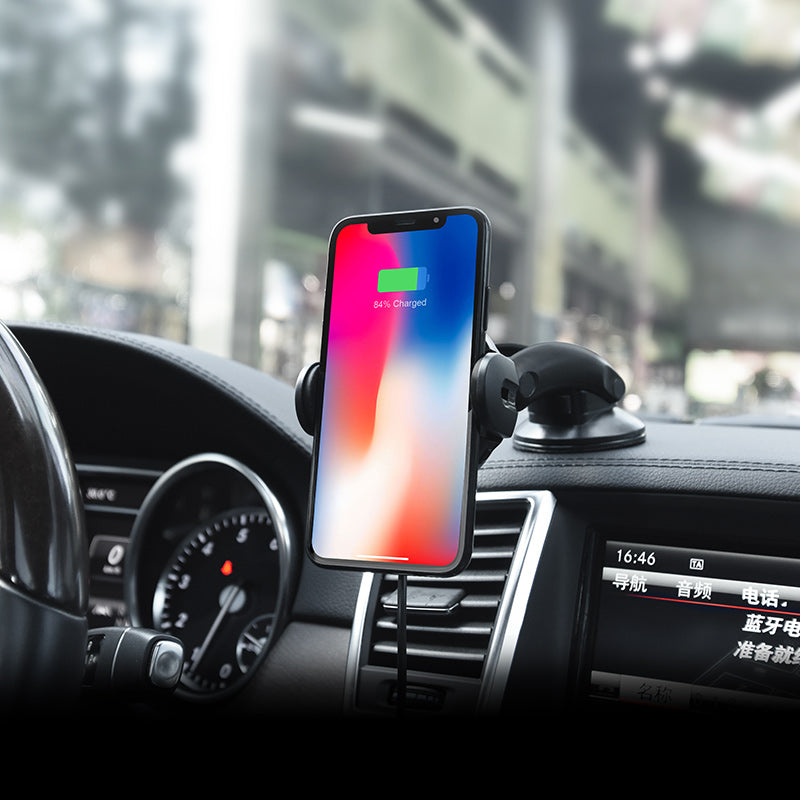 Car wireless charger «CA35» clip air outlet and suction base