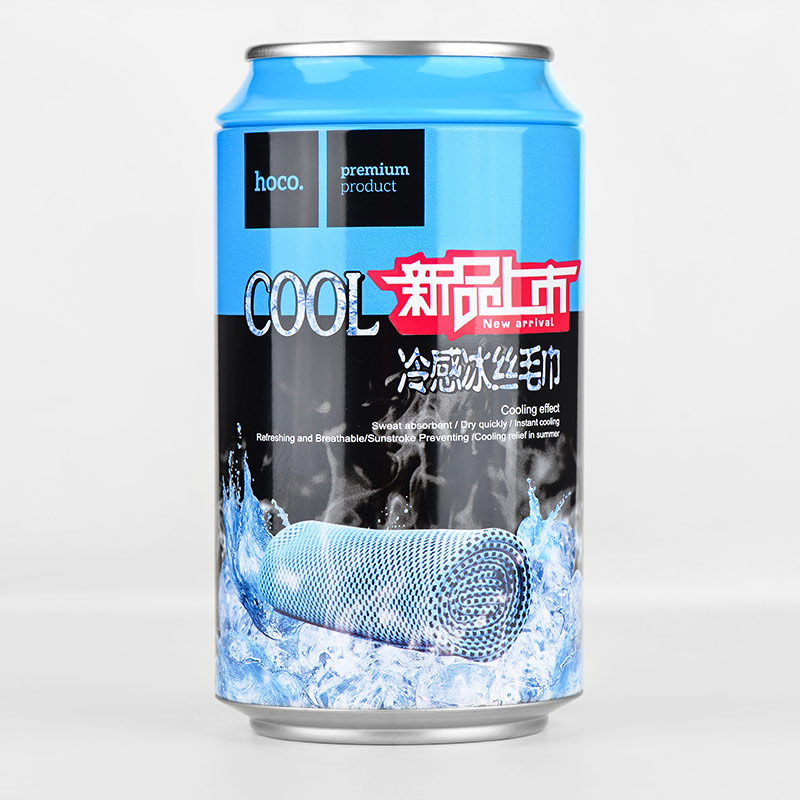 Cooling polyester towel for travel sport