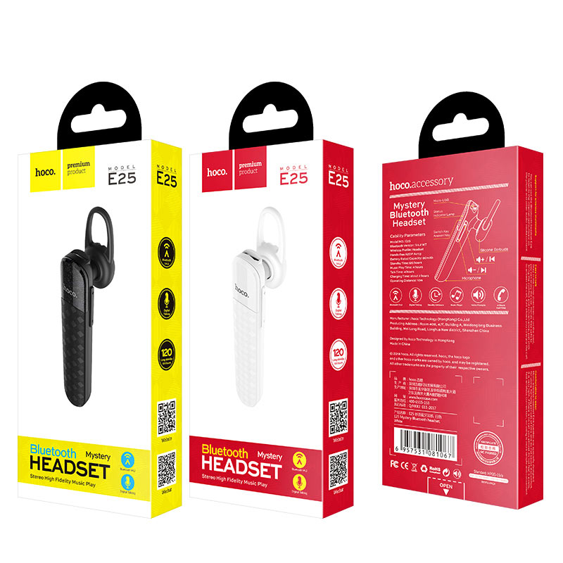 Wireless headset “E25 Mystery” earphone with mic