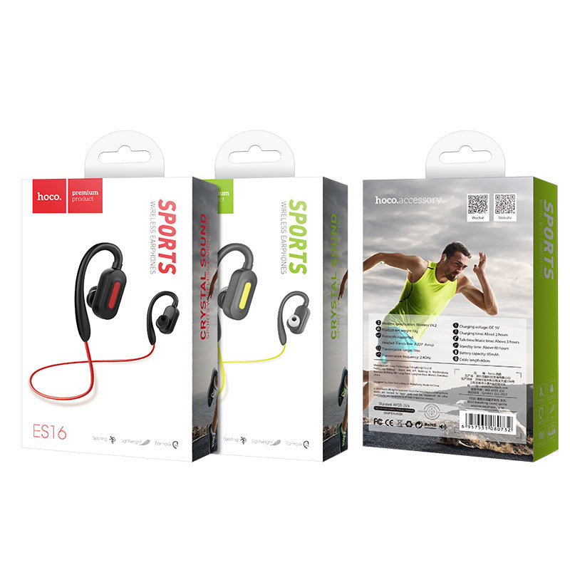 Wireless earphones “ES16 Crystal sound” sport headset with mic