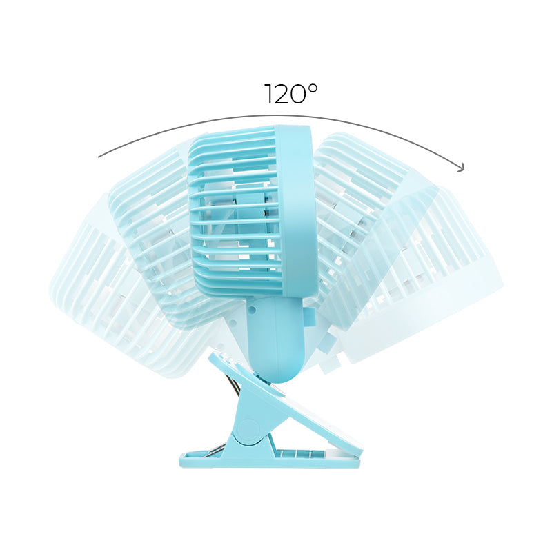 USB fan “F9 Double leaf” desktop clip adjustable angle