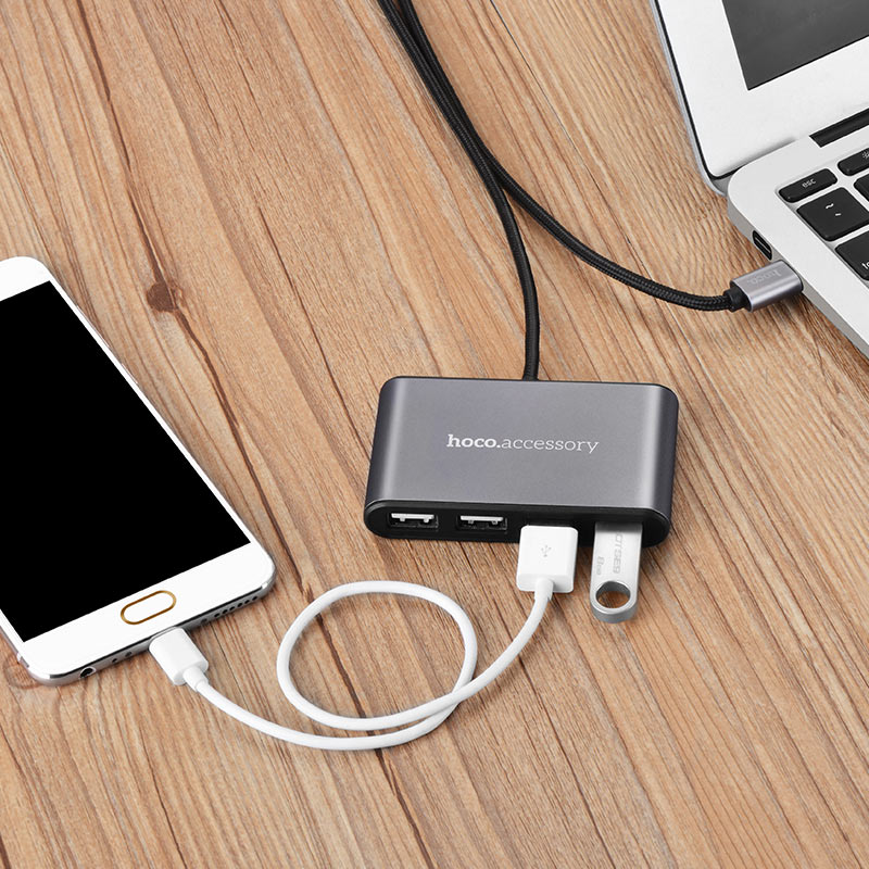 Type-C hub “HB3” USB-C to four ports USB 2.0 charging and data sync