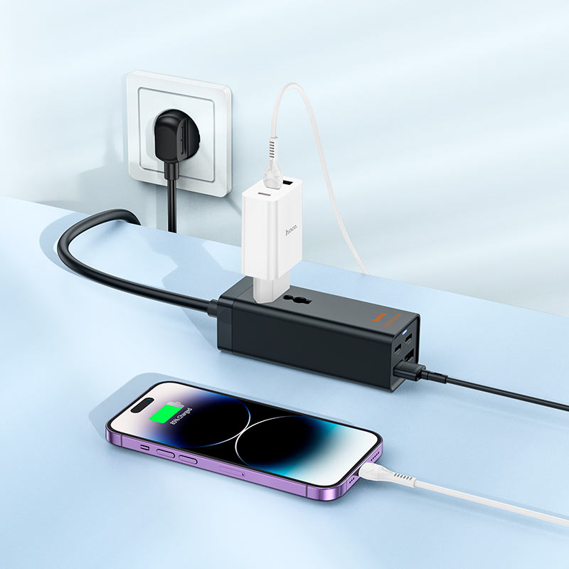 Power strip “AC10A Barry” PD65W GaN + QC3.0 + 1 socket EU