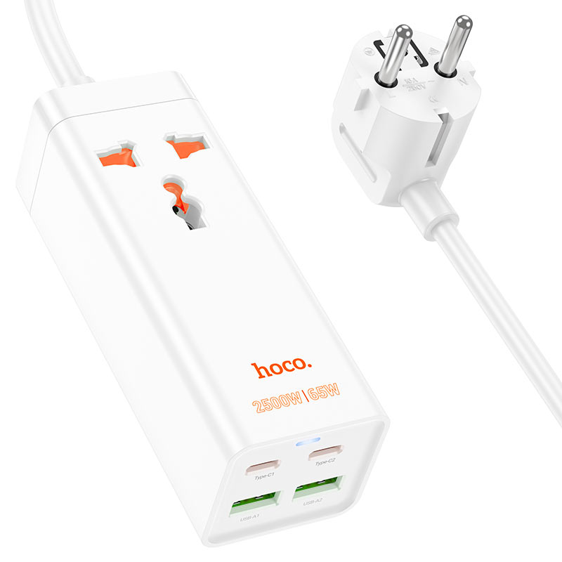 Power strip “AC10A Barry” PD65W GaN + QC3.0 + 1 socket EU