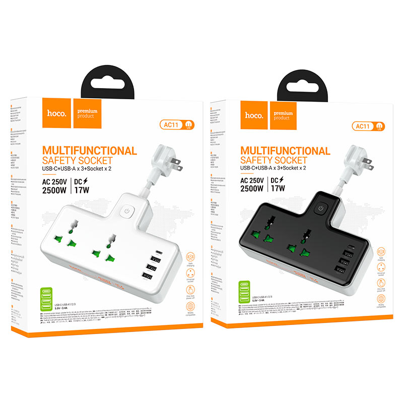 Power strip “AC11 Voyage” 2 sockets US