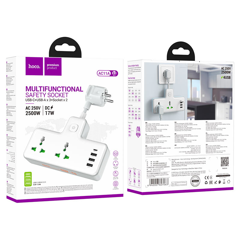 Power strip “AC11A Voyage” 2 sockets EU