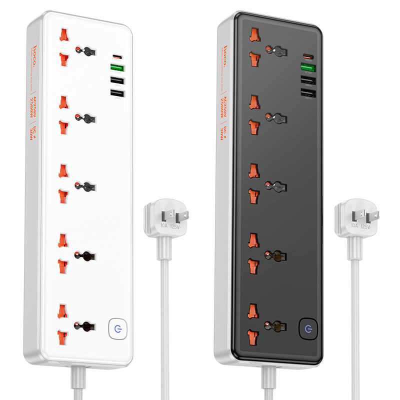 Power strip “AC14 Rico” PD30W + QC3.0 + 5 sockets US