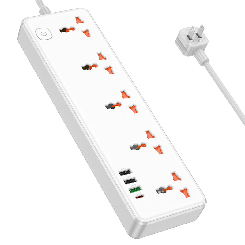 Power strip “AC14 Rico” PD30W + QC3.0 + 5 sockets US