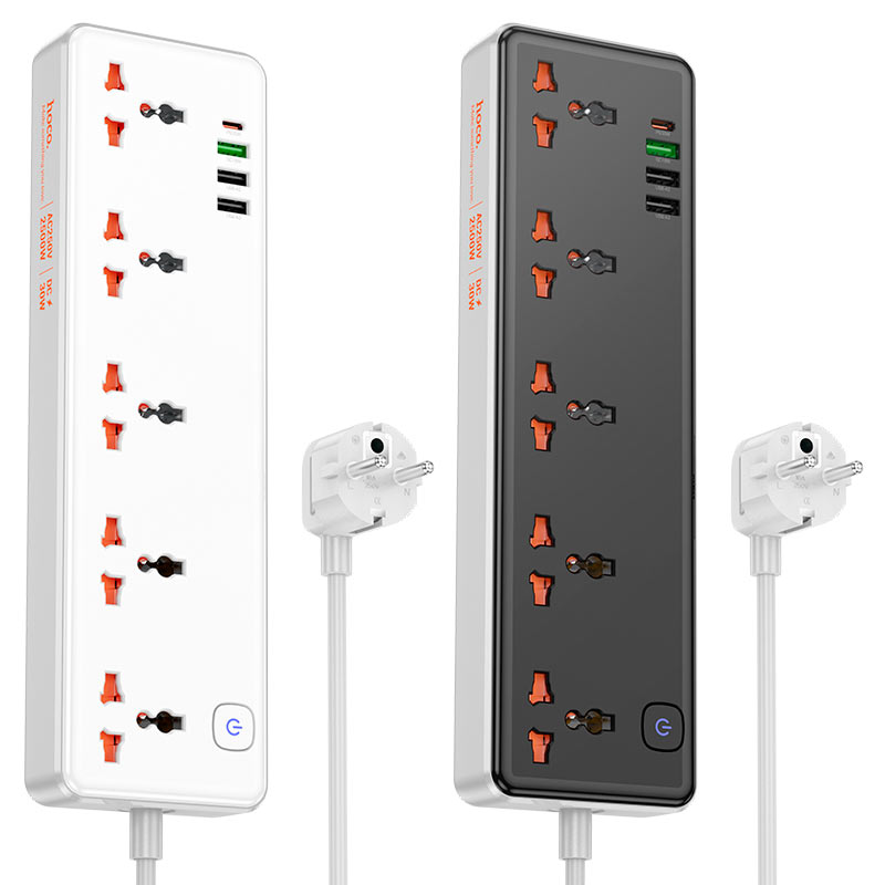 Power strip “AC14A Rico” PD30W + QC3.0 + 5 sockets EU