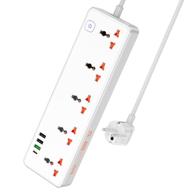 Power strip “AC14A Rico” PD30W + QC3.0 + 5 sockets EU