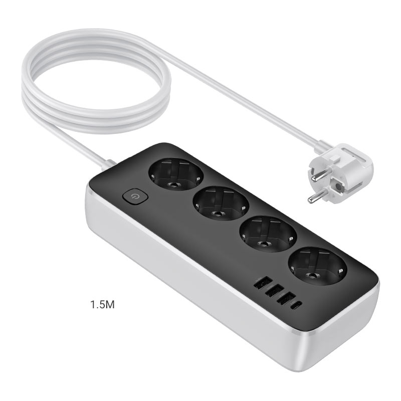 Power strip “AC21 Sunlight” 4 ports + 4 sockets EU / GER