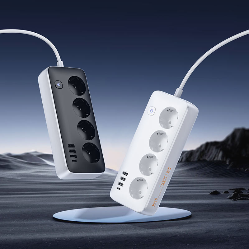 Power strip “AC21 Sunlight” 4 ports + 4 sockets EU / GER