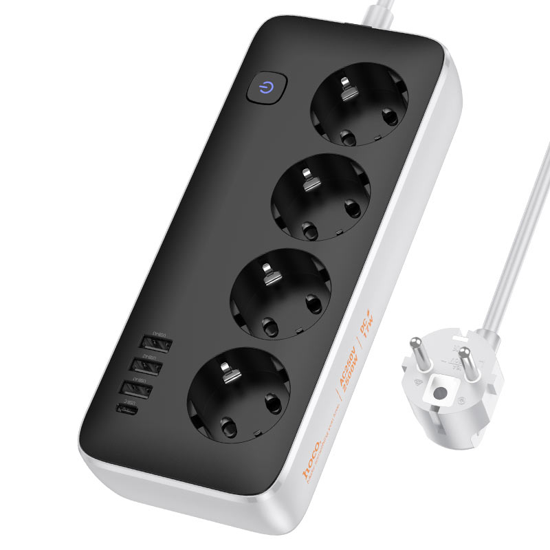Power strip “AC21 Sunlight” 4 ports + 4 sockets EU / GER