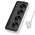 Power strip “AC21 Sunlight” 4 ports + 4 sockets EU / GER