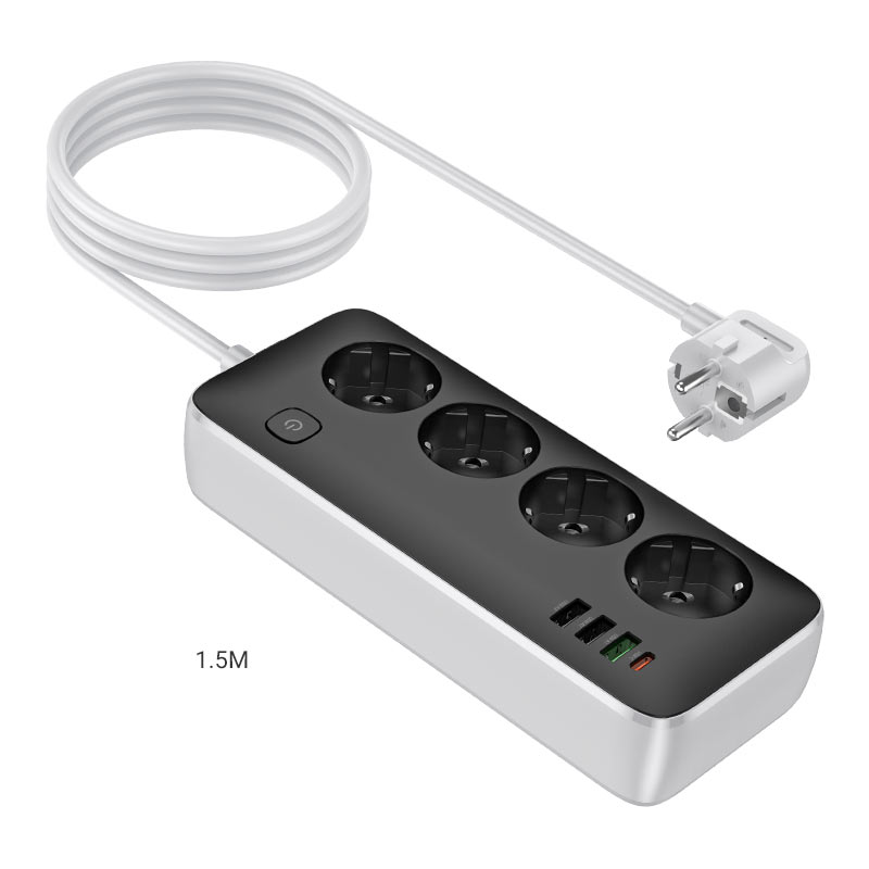 Power strip “AC22 Sunlight” PD30W 4 ports + 4 sockets EU / GER