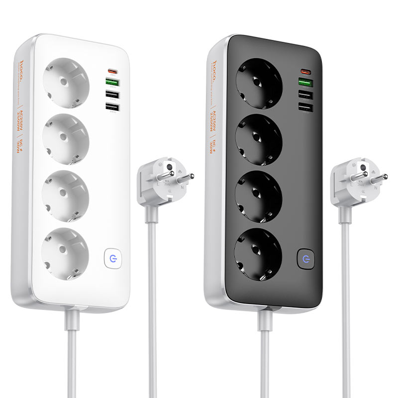 Power strip “AC22 Sunlight” PD30W 4 ports + 4 sockets EU / GER