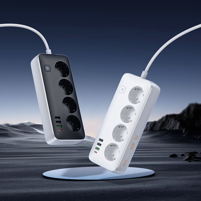 Power strip “AC22 Sunlight” PD30W 4 ports + 4 sockets EU / GER