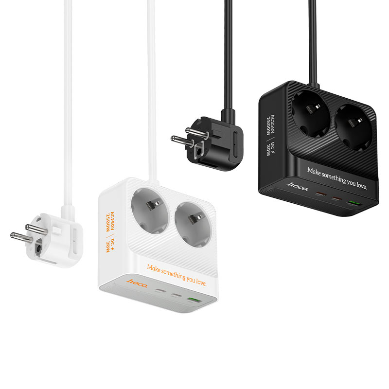 Power strip “AC27 Descanso” PD30W 3 ports + 2 sockets EU / GER