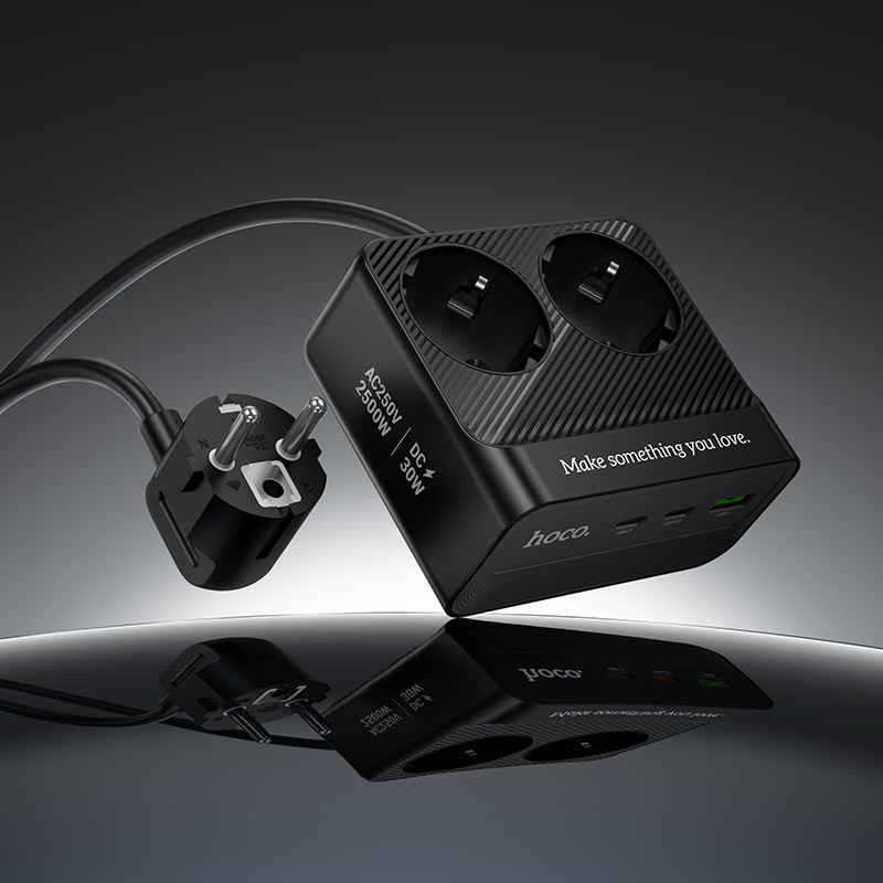 Power strip “AC27 Descanso” PD30W 3 ports + 2 sockets EU / GER
