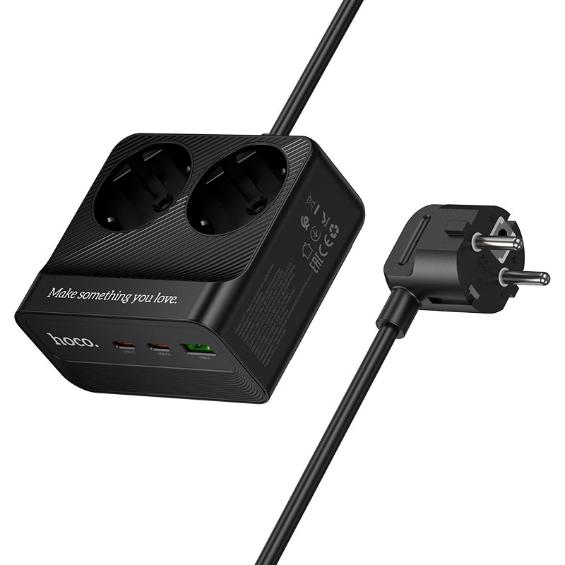 Power strip “AC27 Descanso” PD30W 3 ports + 2 sockets EU / GER